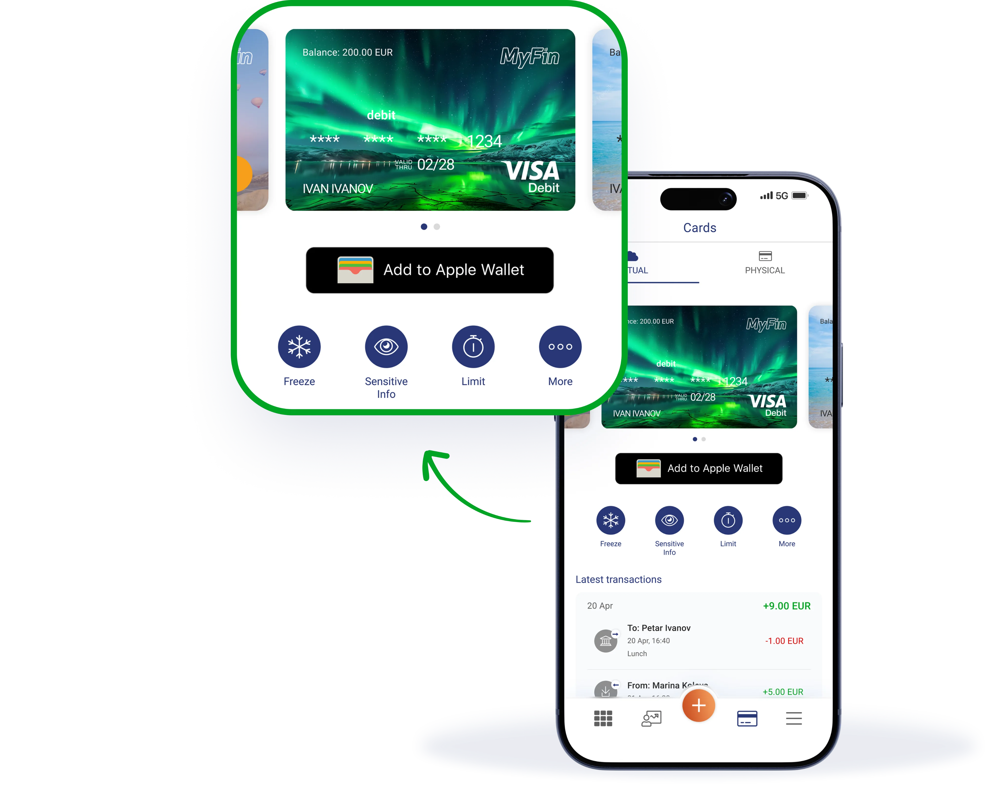 MyFin virtual and physical payment cards
